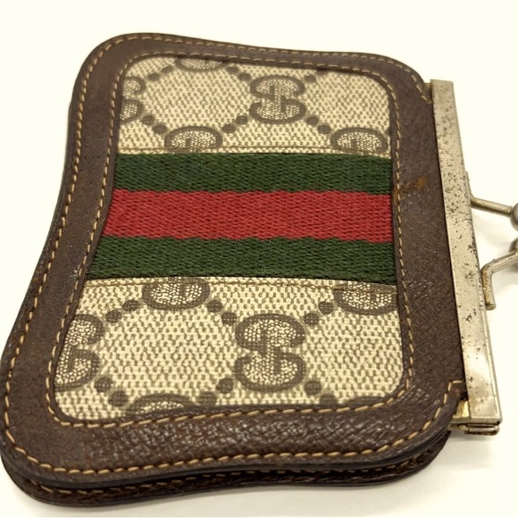 ❤️💚VINTAGE! Gucci Sherry Line Brown GG Canvas And Leather Coin Case Wallet❤️💚 - Picture 7 of 9